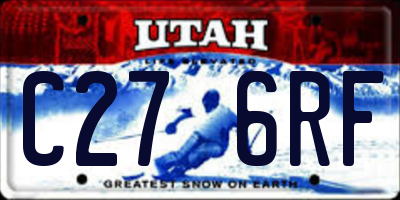 UT license plate C276RF
