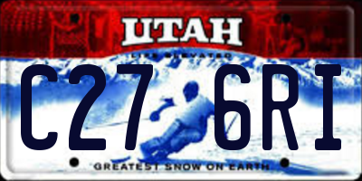 UT license plate C276RI
