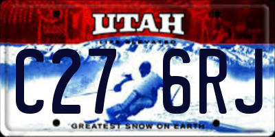 UT license plate C276RJ