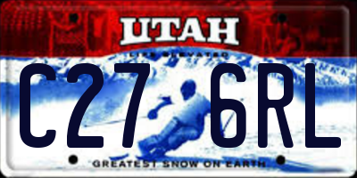 UT license plate C276RL