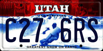 UT license plate C276RS