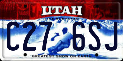 UT license plate C276SJ