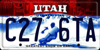 UT license plate C276TA