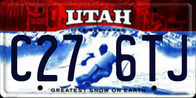 UT license plate C276TJ