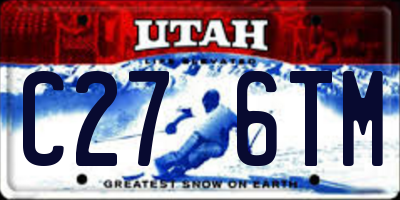 UT license plate C276TM