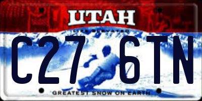 UT license plate C276TN