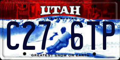 UT license plate C276TP