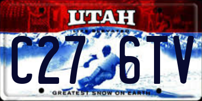 UT license plate C276TV