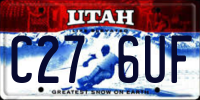 UT license plate C276UF