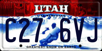 UT license plate C276VJ