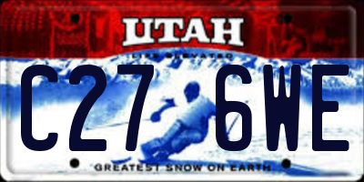 UT license plate C276WE
