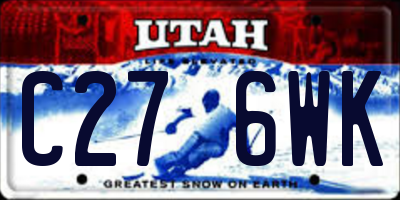 UT license plate C276WK