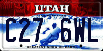 UT license plate C276WL
