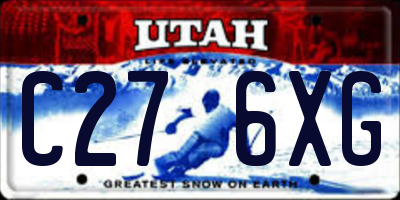 UT license plate C276XG