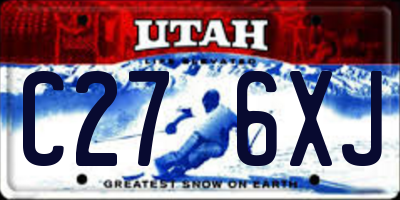 UT license plate C276XJ