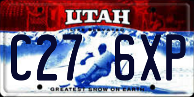 UT license plate C276XP