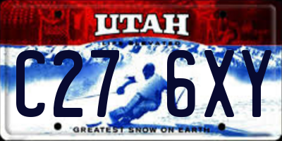 UT license plate C276XY