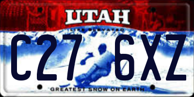 UT license plate C276XZ