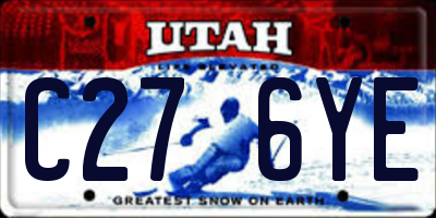 UT license plate C276YE