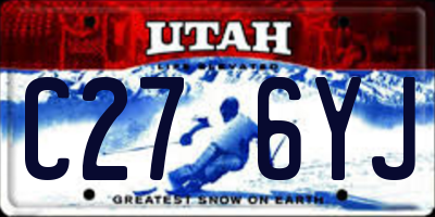 UT license plate C276YJ