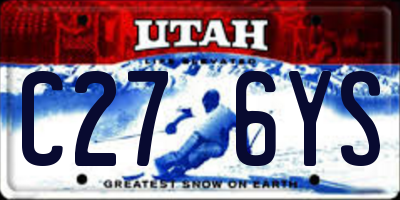 UT license plate C276YS