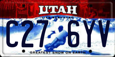 UT license plate C276YV