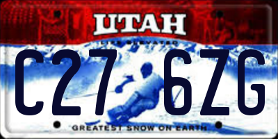 UT license plate C276ZG