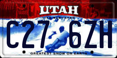 UT license plate C276ZH