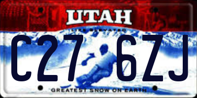 UT license plate C276ZJ