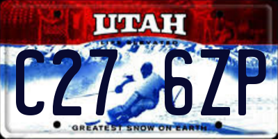 UT license plate C276ZP
