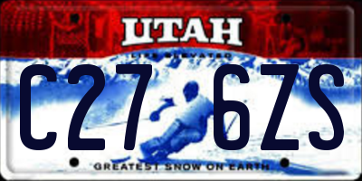 UT license plate C276ZS
