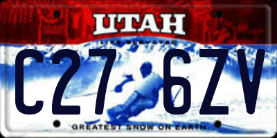UT license plate C276ZV