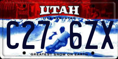 UT license plate C276ZX