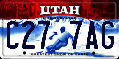 UT license plate C277AG
