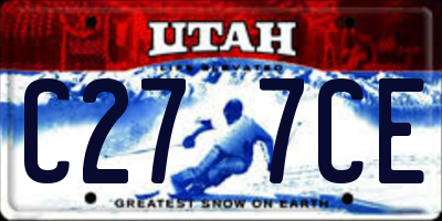 UT license plate C277CE