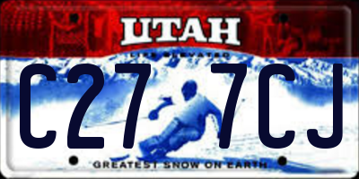 UT license plate C277CJ