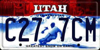 UT license plate C277CM