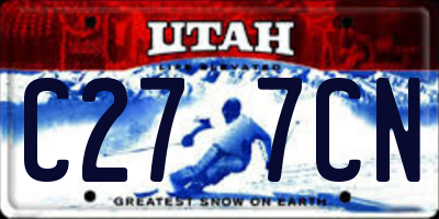 UT license plate C277CN