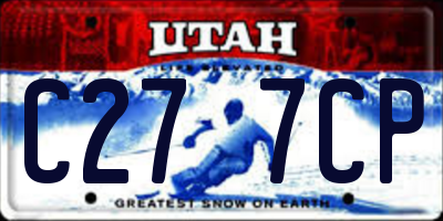 UT license plate C277CP