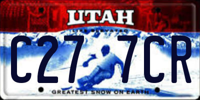 UT license plate C277CR