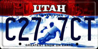 UT license plate C277CT