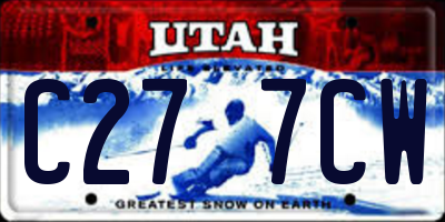 UT license plate C277CW