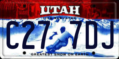 UT license plate C277DJ