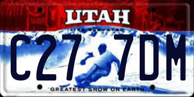 UT license plate C277DM