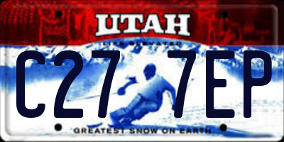 UT license plate C277EP