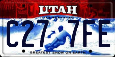 UT license plate C277FE