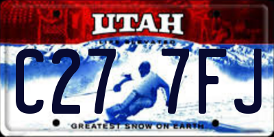 UT license plate C277FJ