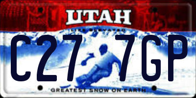 UT license plate C277GP
