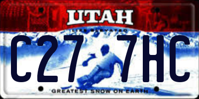 UT license plate C277HC