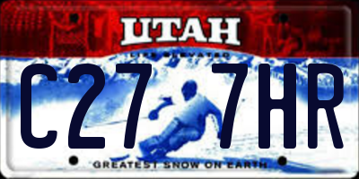 UT license plate C277HR